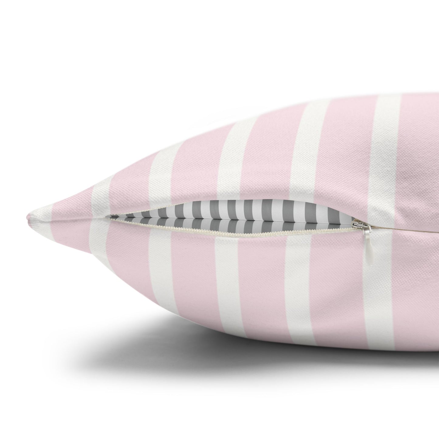 Soft Pink Stripe Pillow Cover – Classic Preppy Decorative Cushion