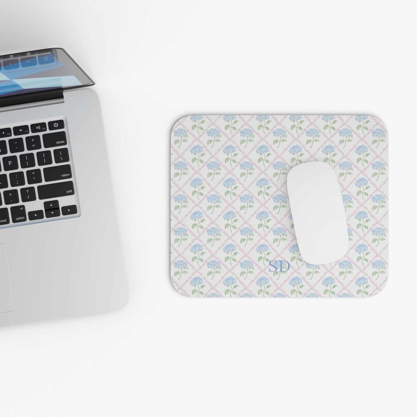 Personalized Hydrangea Mouse Pad