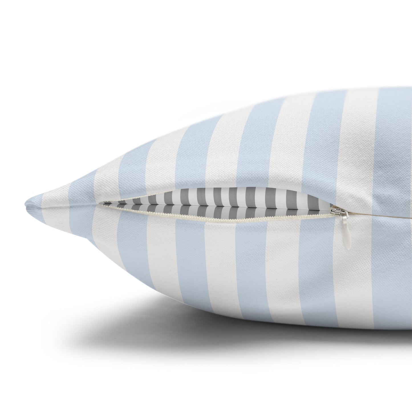 Blue Stripe Vintage Pillow Cover – Classic Preppy Accent Cushion