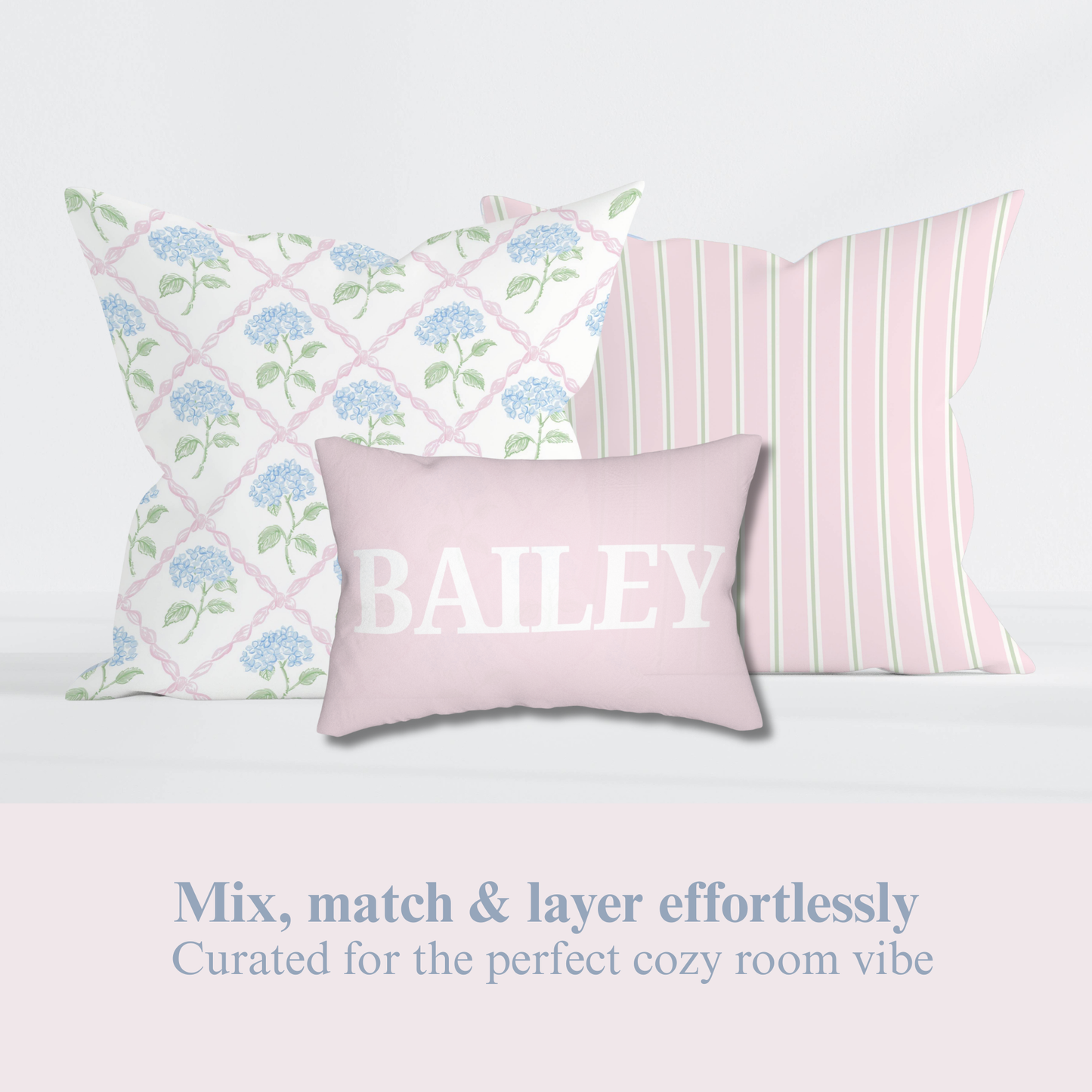 Personalized Pink Lumbar Pillow