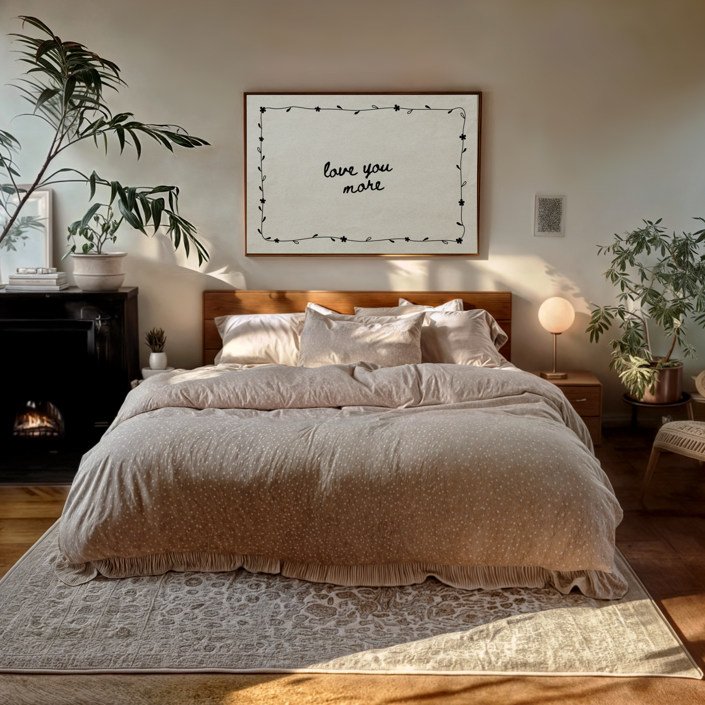 Love You More Quote Wall Art Print