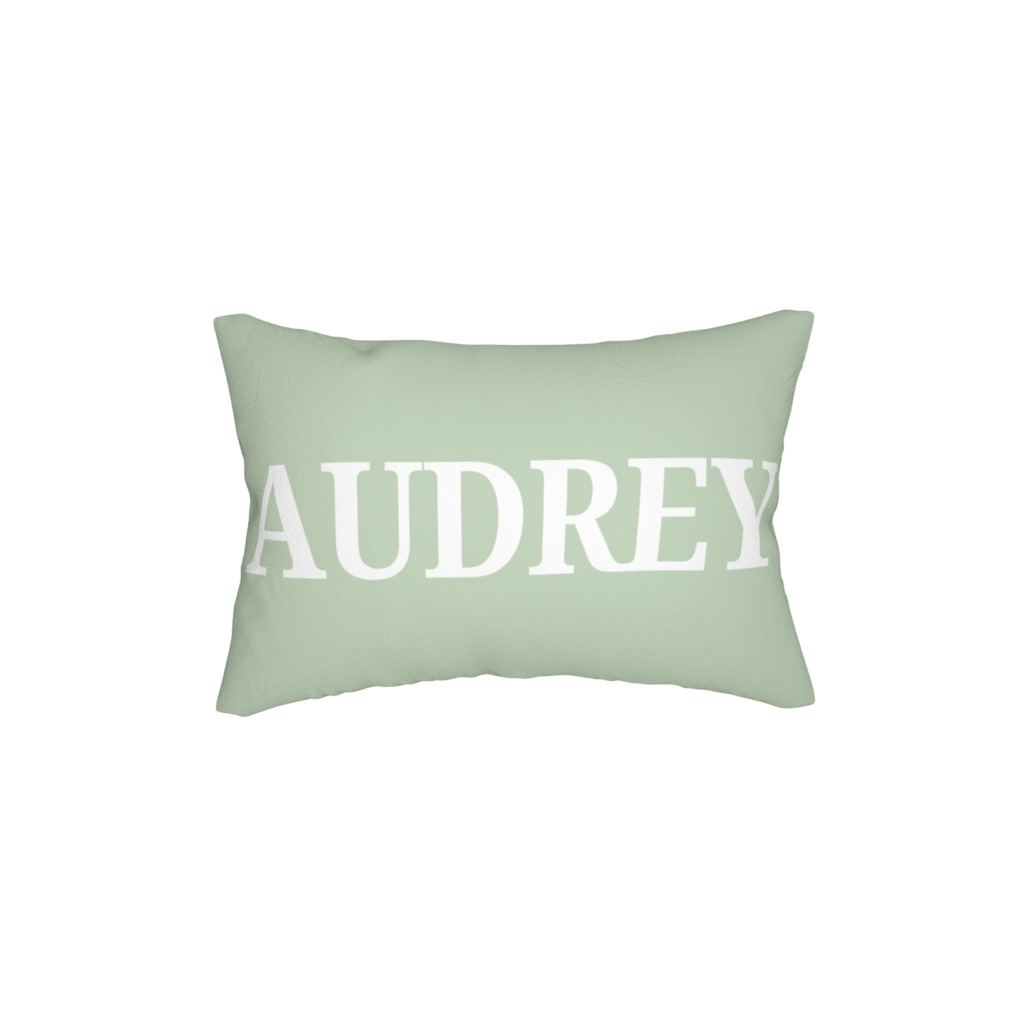 Personalized Sage Green Lumbar Pillow