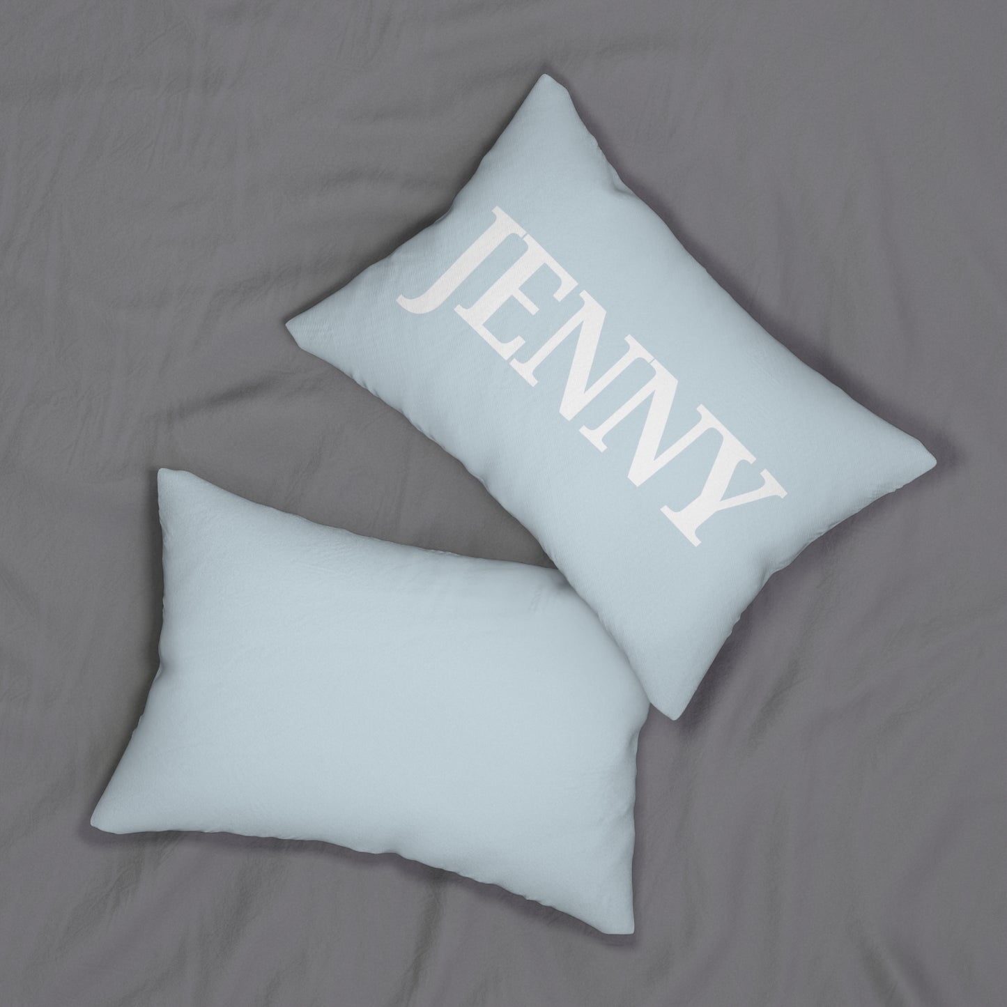 Personalized Blue Lumbar Pillow