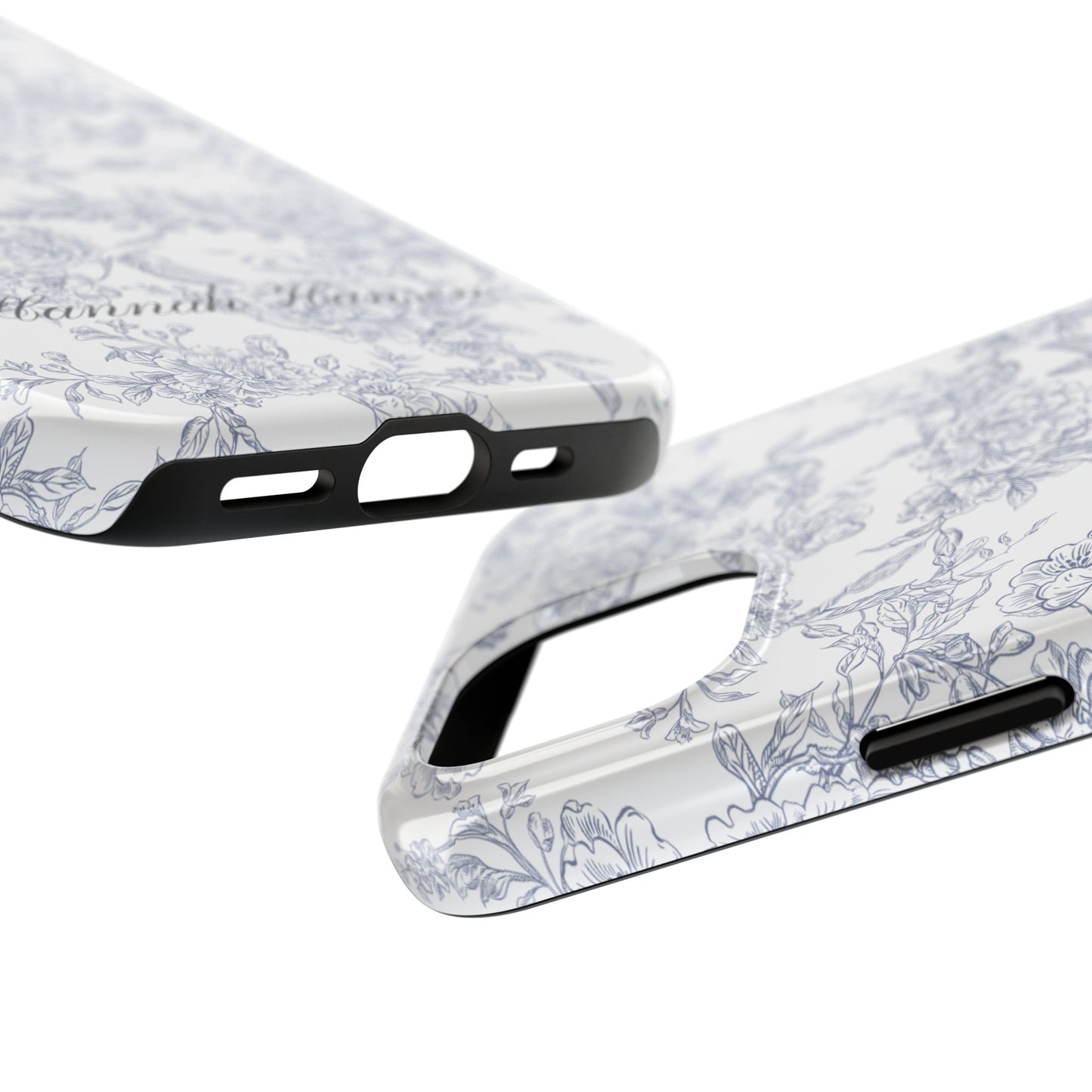Personalized Gray Floral Phone Case