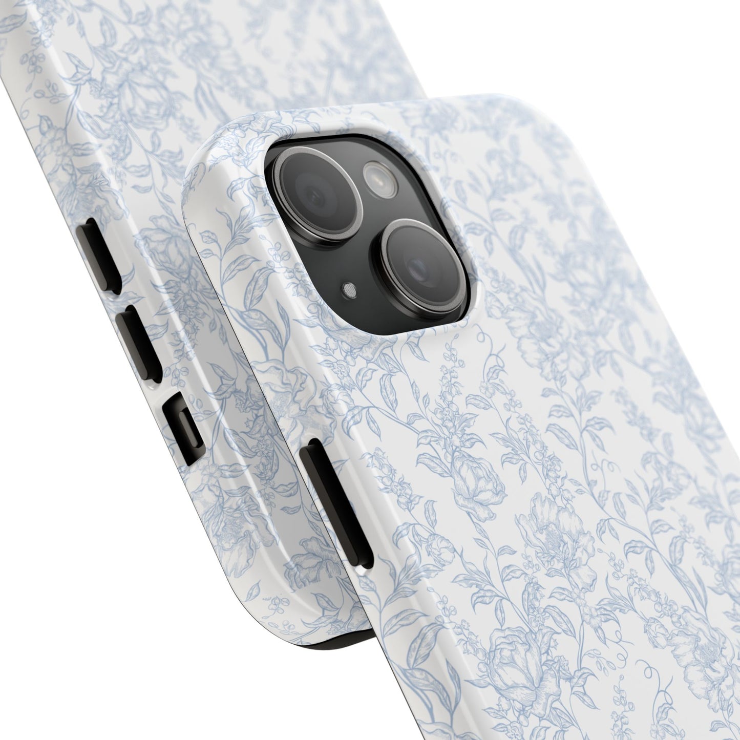Personalized Blue Floral Phone Case