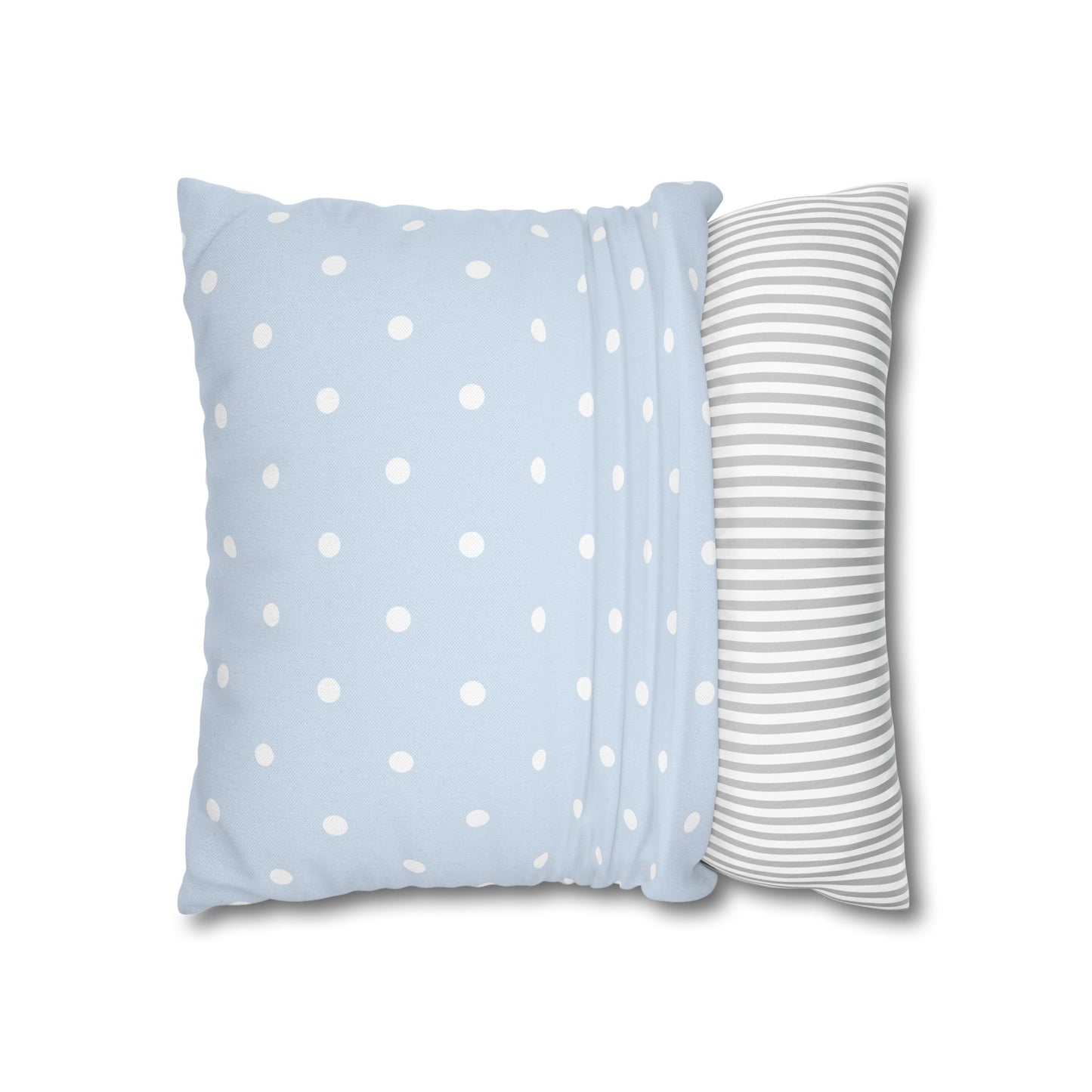 Soft Blue Polka Dot Pillow Cover