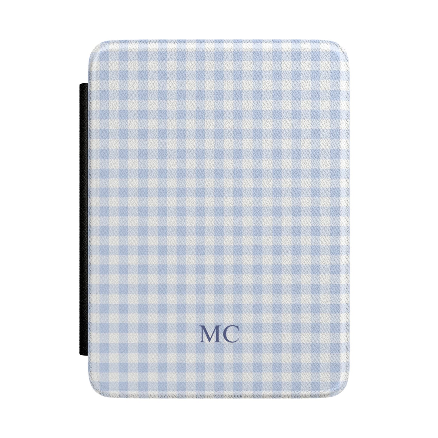 Personalized Blue Gingham Kindle Case
