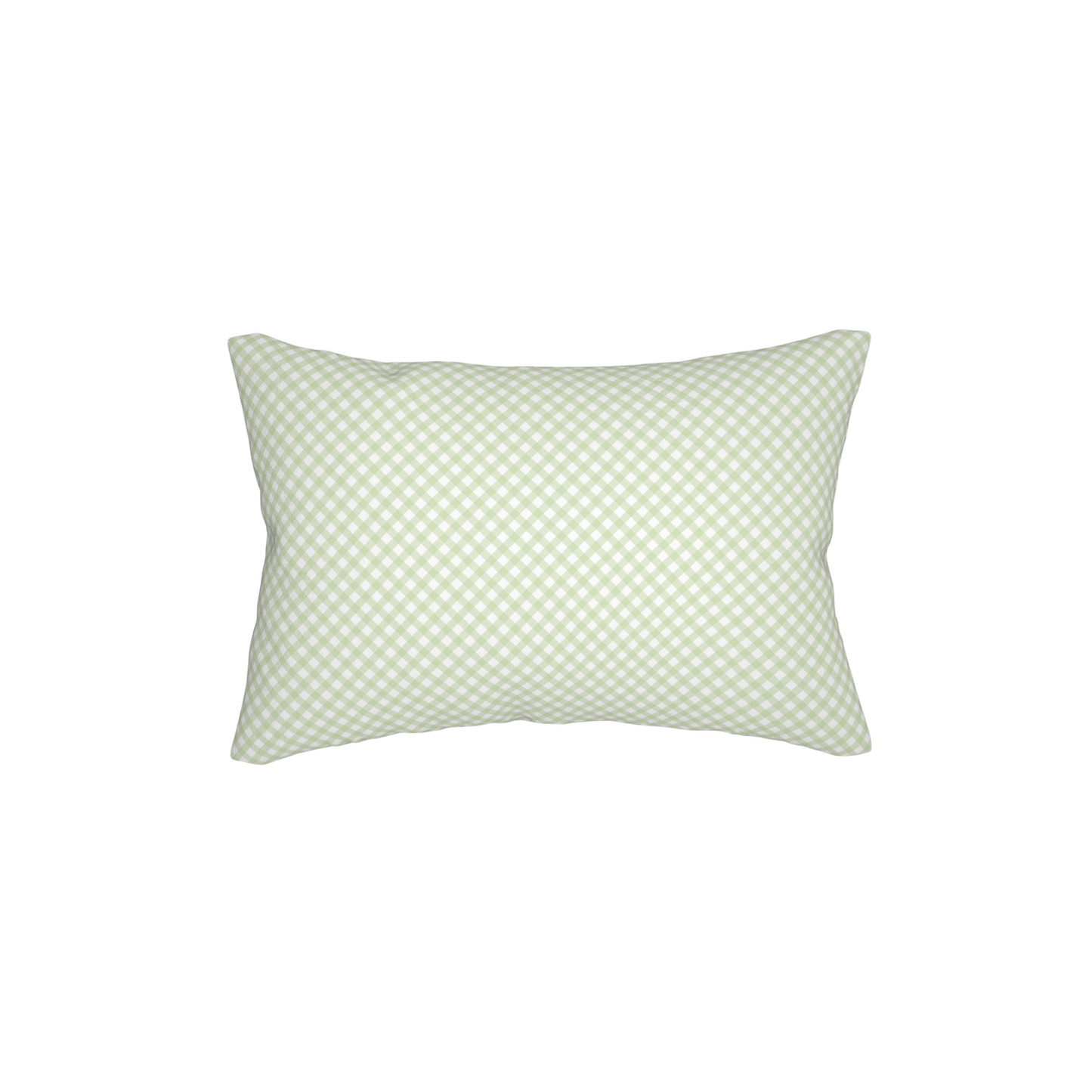 Green Gingham Lumbar Pillow