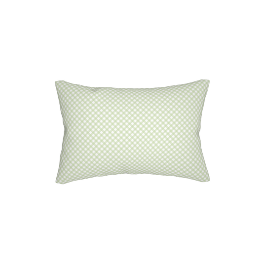 Green Gingham Lumbar Pillow