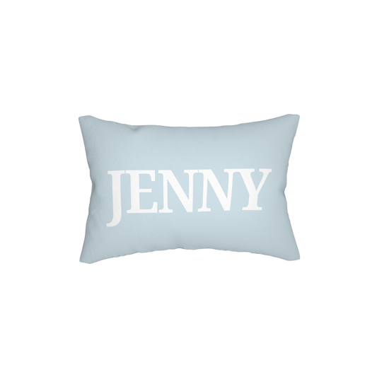 Personalized Blue Lumbar Pillow