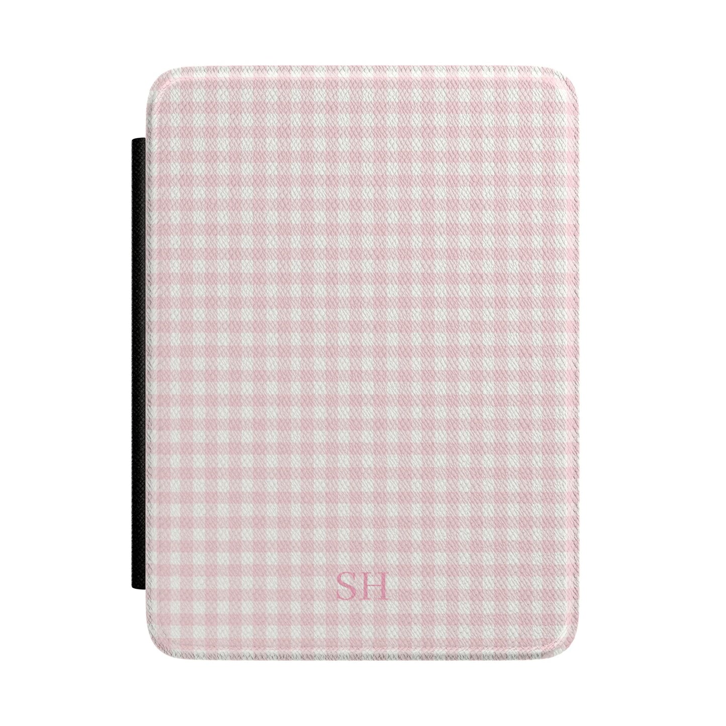Personalized Pink Gingham Kindle Case