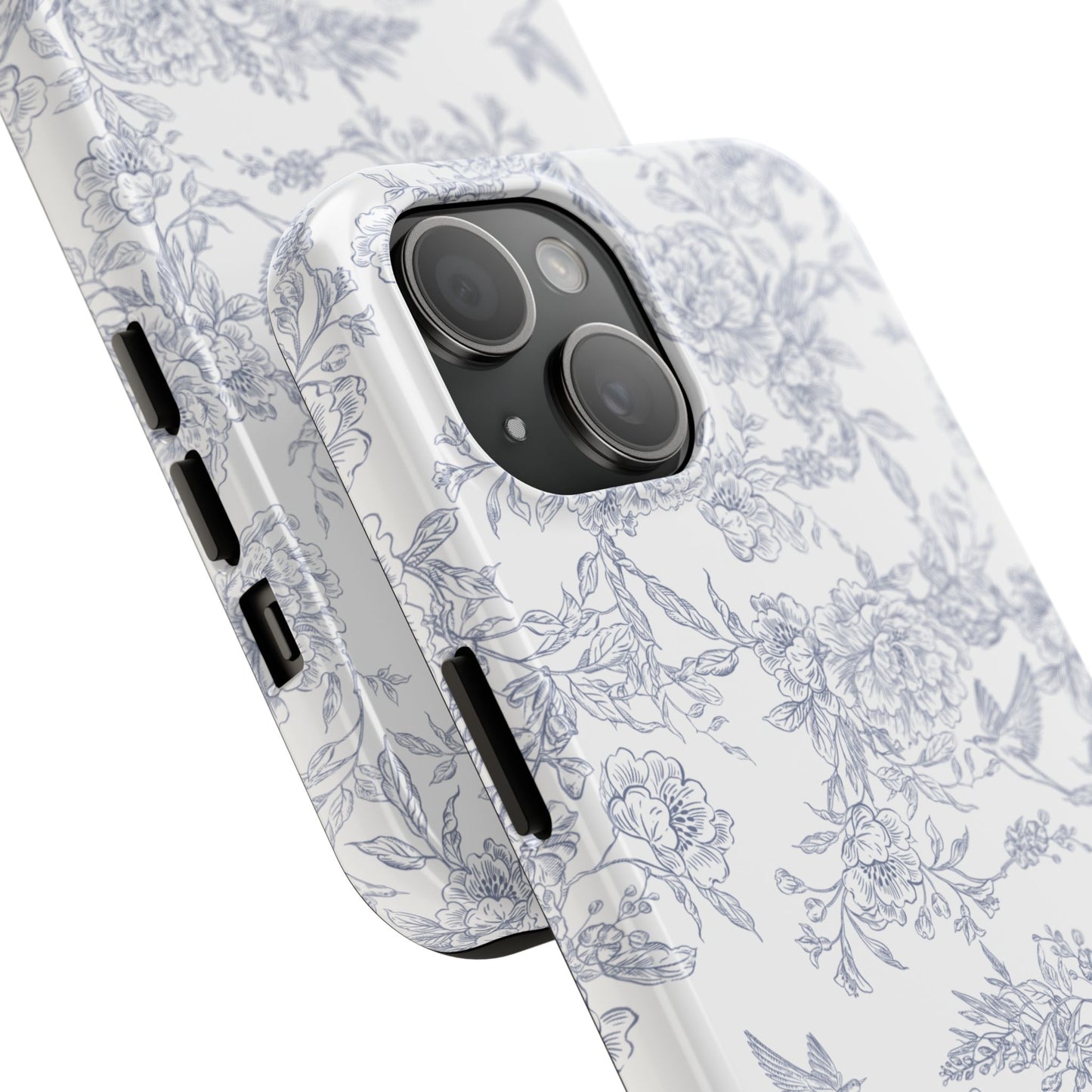 Personalized Gray Floral Phone Case