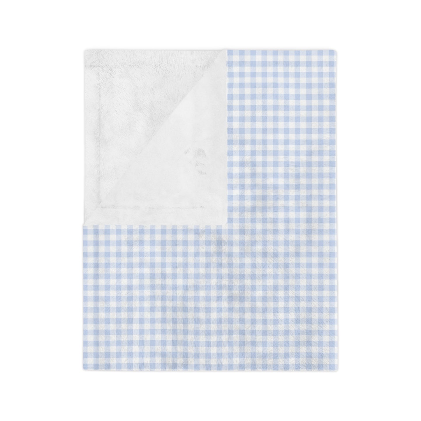Blue Gingham Throw Blanket – Soft Classic Check Cozy Blanket