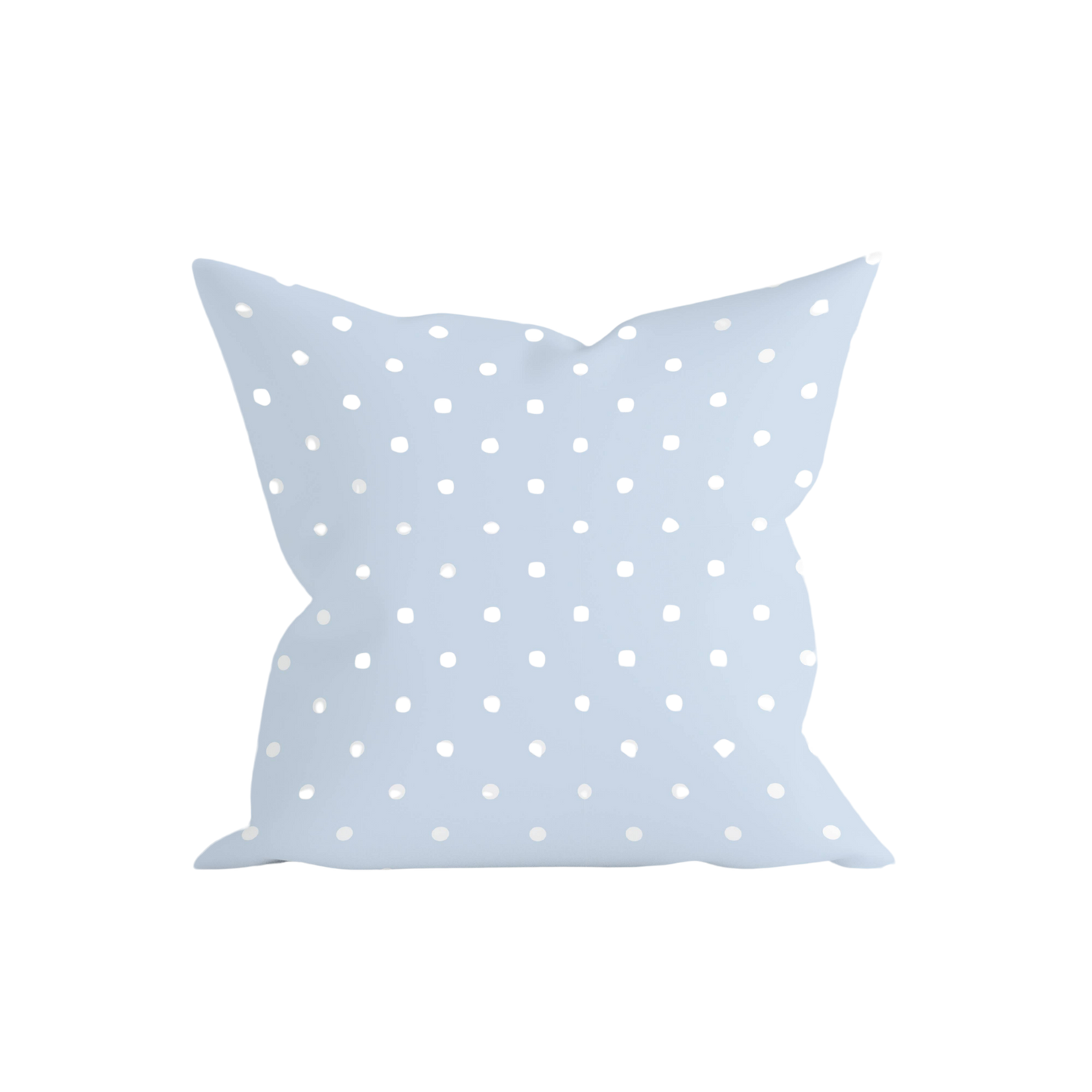 Soft Blue Polka Dot Pillow Cover