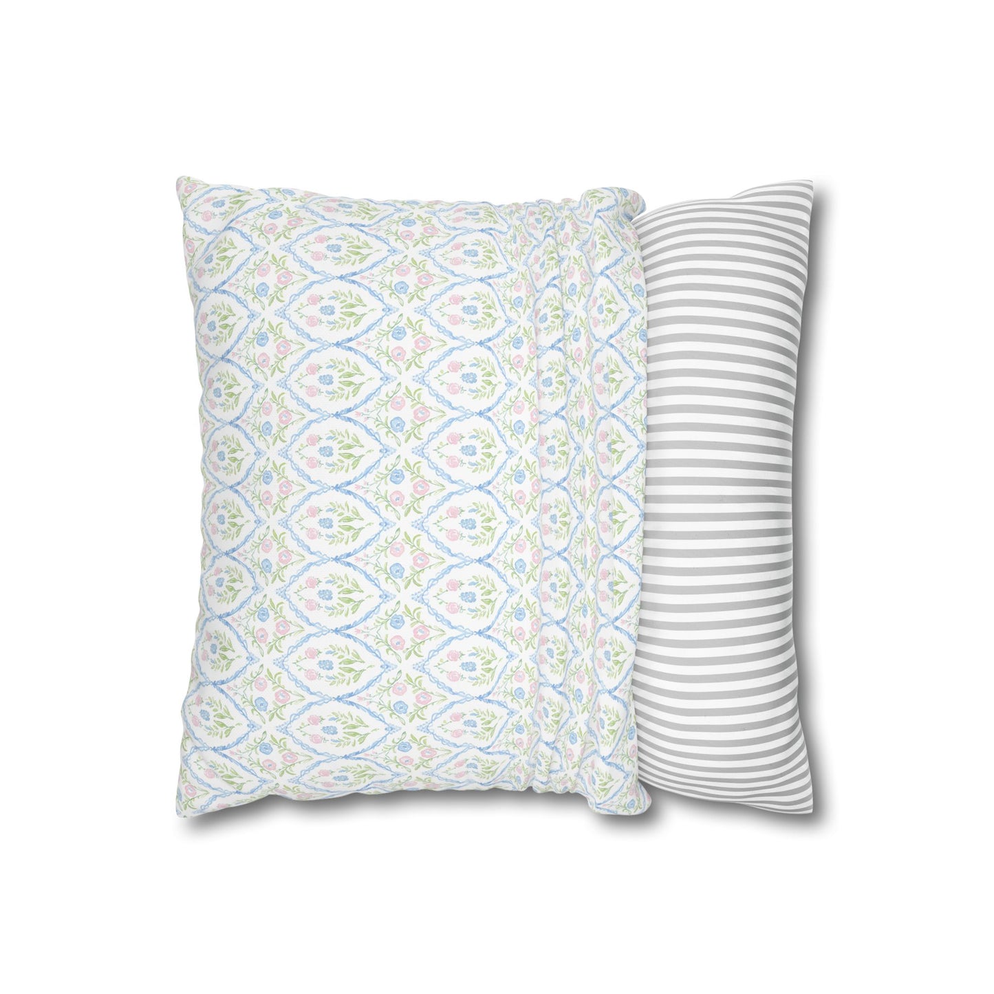 Pastel Floral Pillow Cover – Vintage-Inspired Soft Pattern Cushion