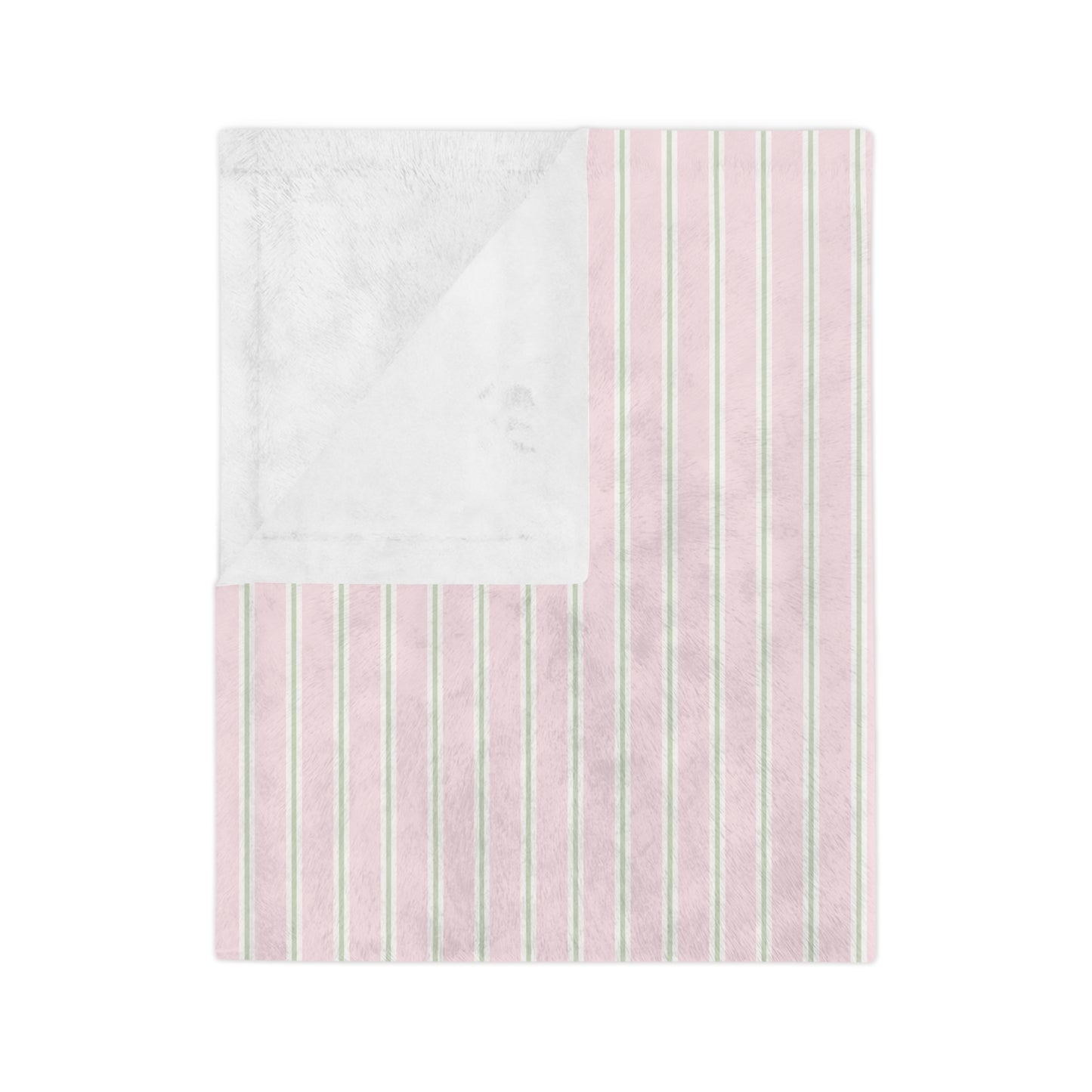 Pink &Sage Stripe Blanket