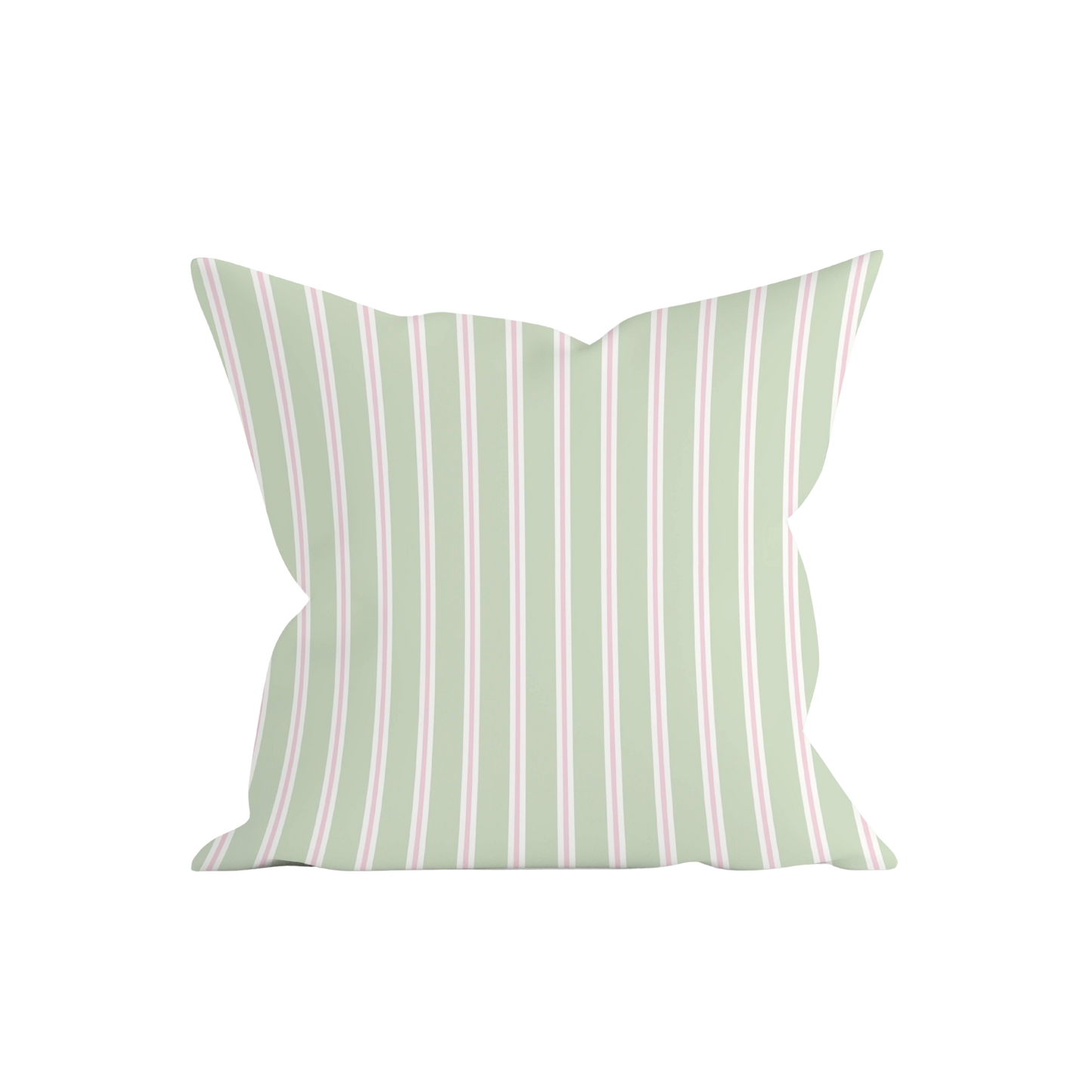 Sage & Pink Stripe Pillowcase