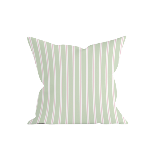 Sage & Pink Stripe Pillowcase
