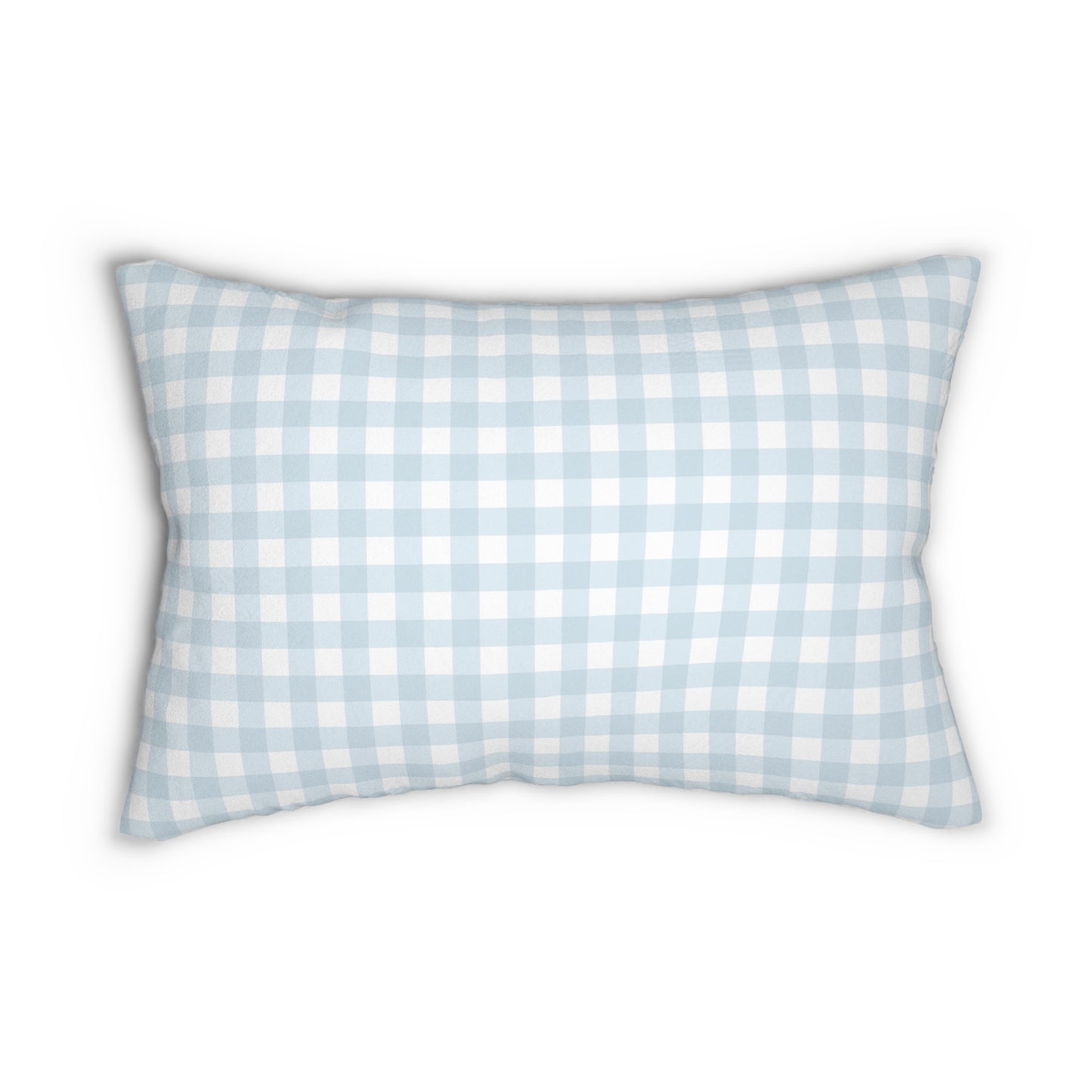 Blue gingham Lumbar Pillow
