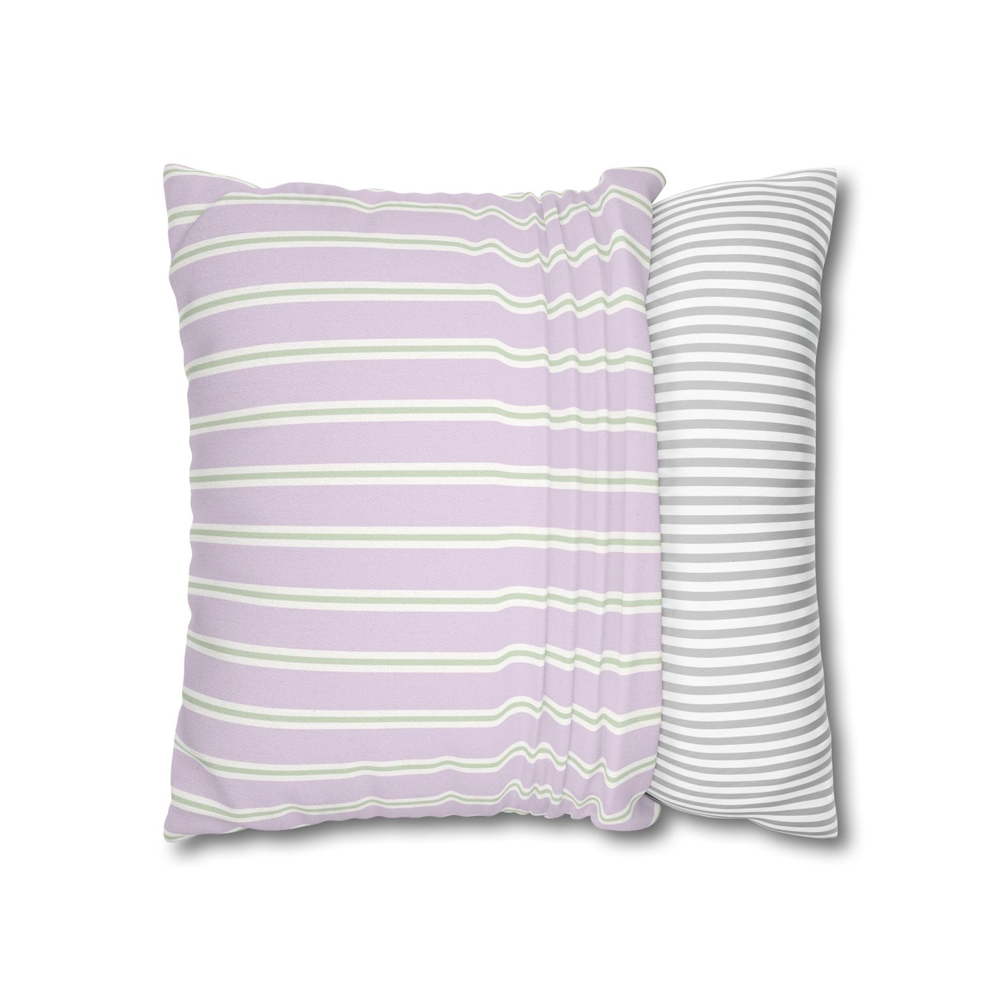 Lavender & Sage Stripe Pillowcase