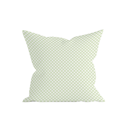 Green Gingham Pillow Cover