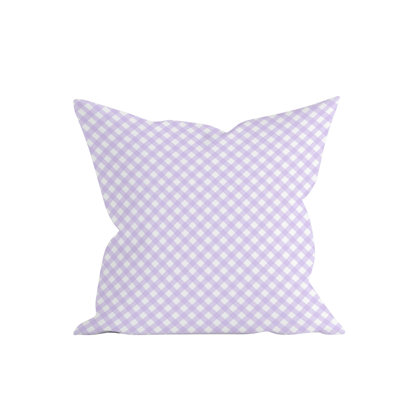 Lavender Gingham Pillow Cover