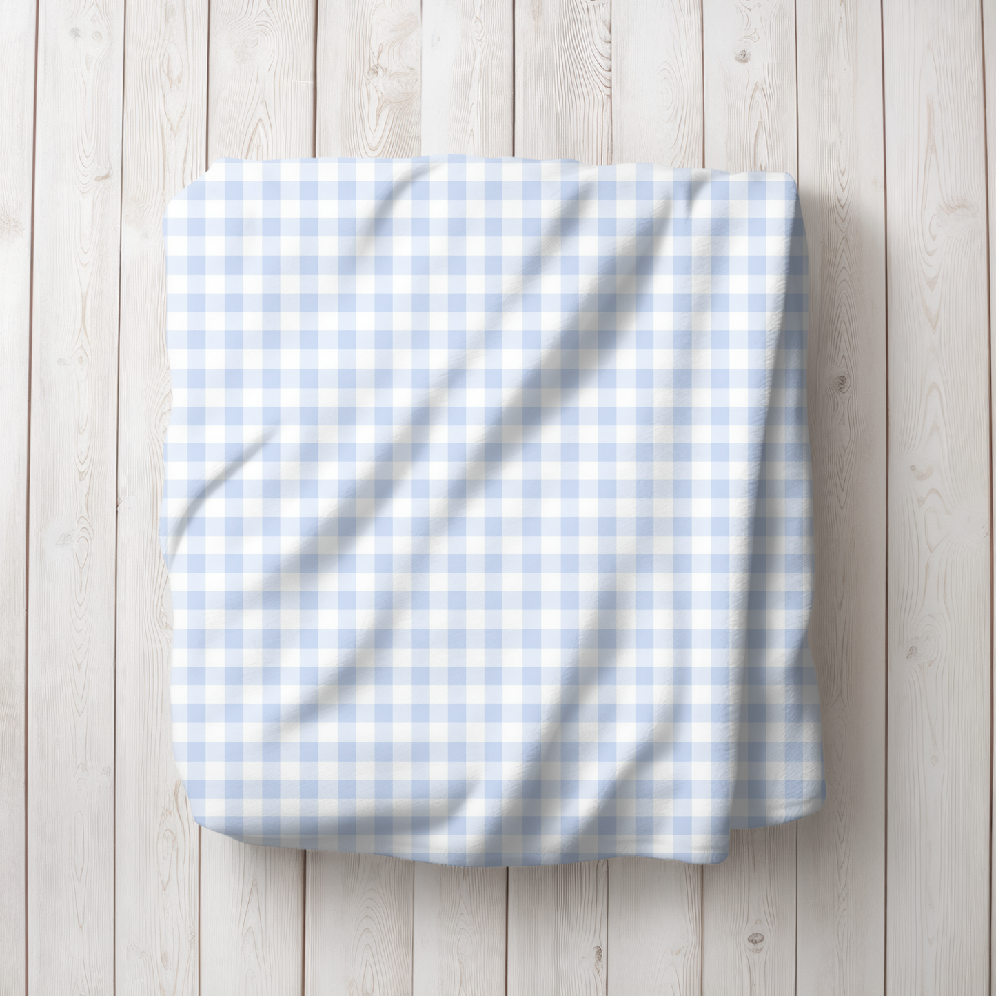 Blue Gingham Throw Blanket – Soft Classic Check Cozy Blanket