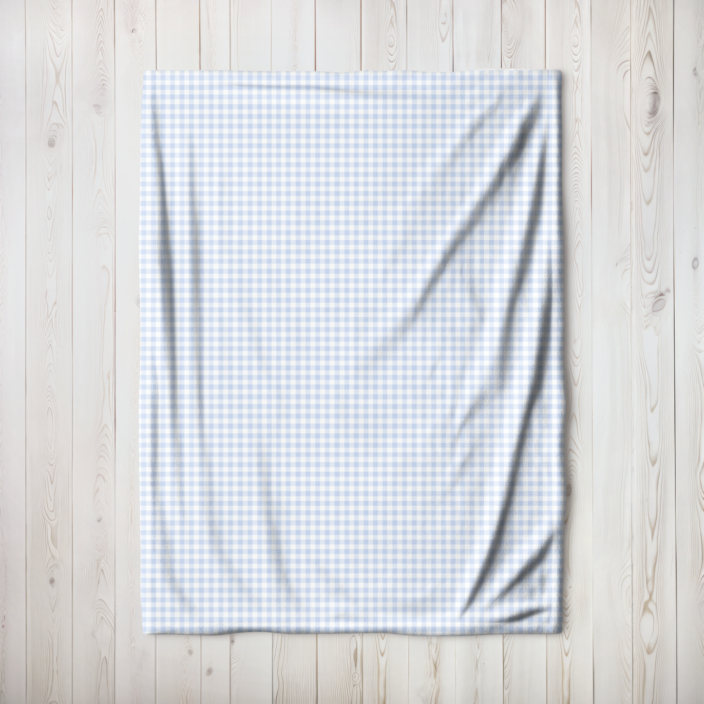 Blue Gingham Throw Blanket – Soft Classic Check Cozy Blanket