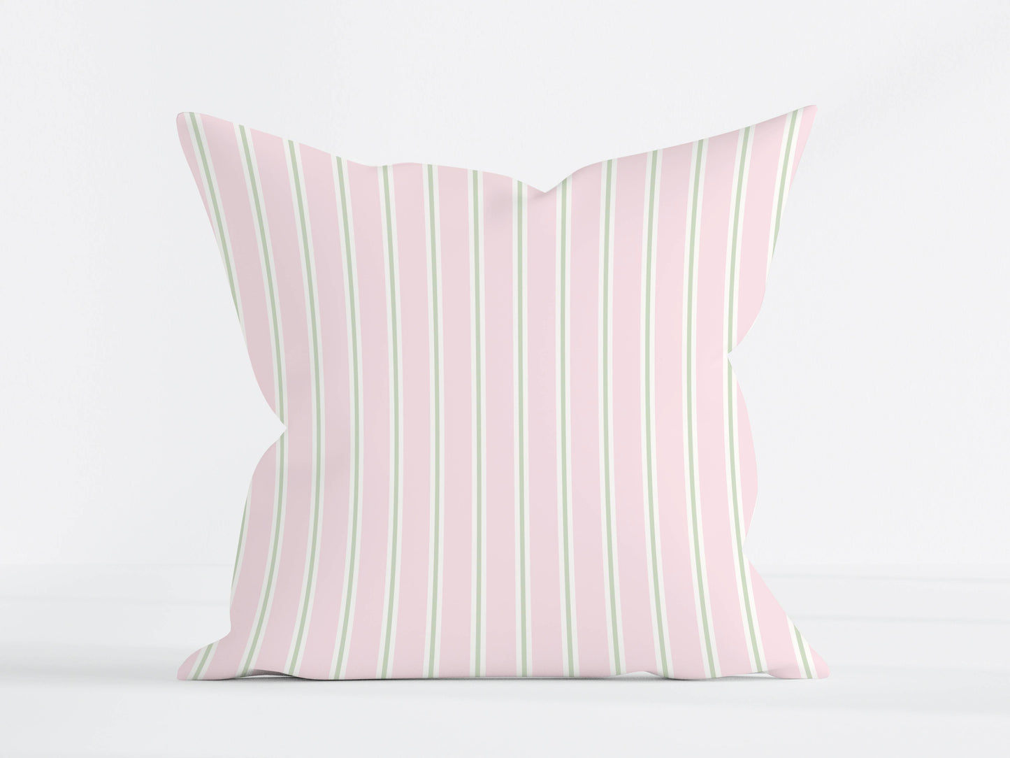 Pink Stripe Pillow Cover – Soft Classic Stripe Decorative Cushion