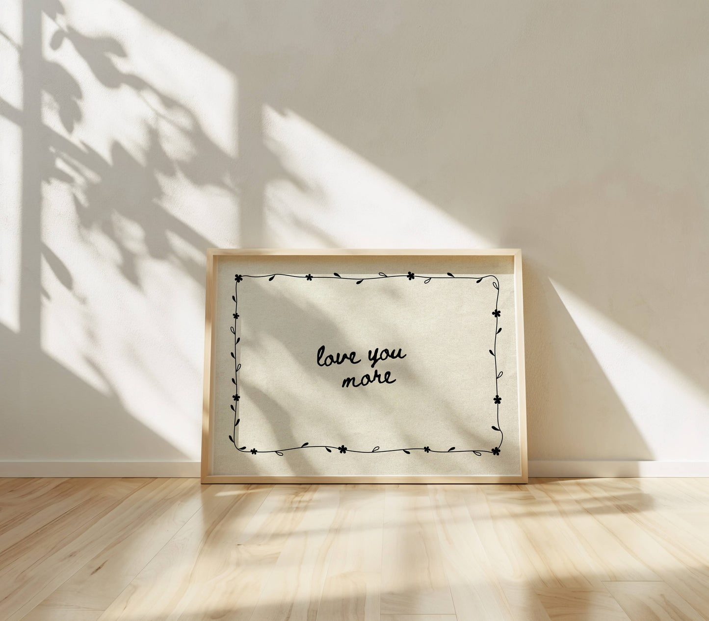 Love You More Minimal Wall Art Poster