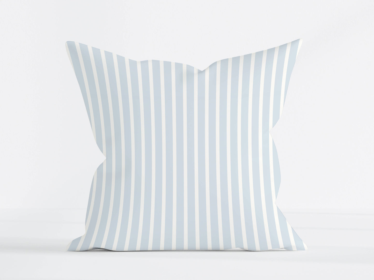 Blue Stripe Pillow Cover – Soft Classic Stripe Decorative Cushion