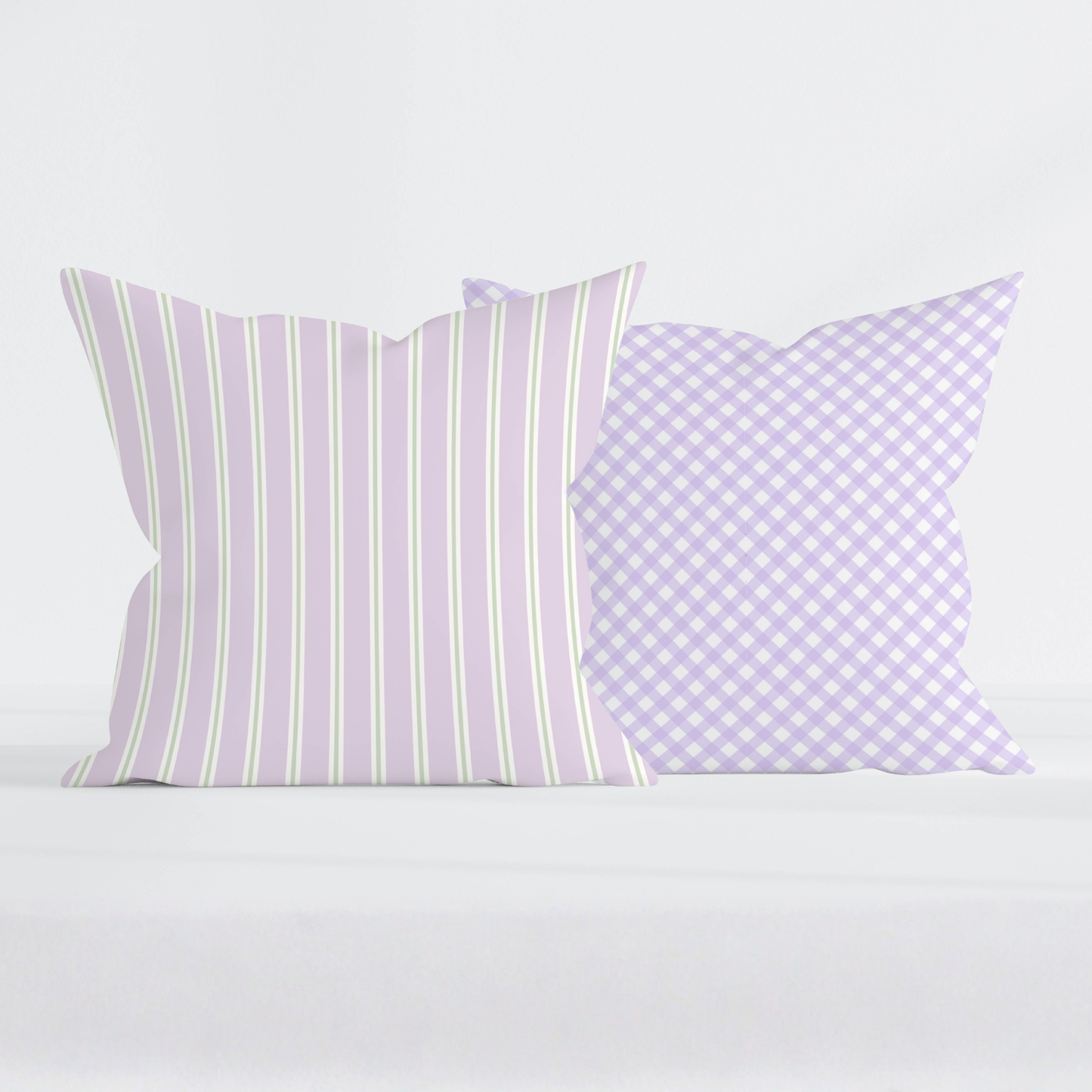 Lavender & Sage Stripe Pillowcase