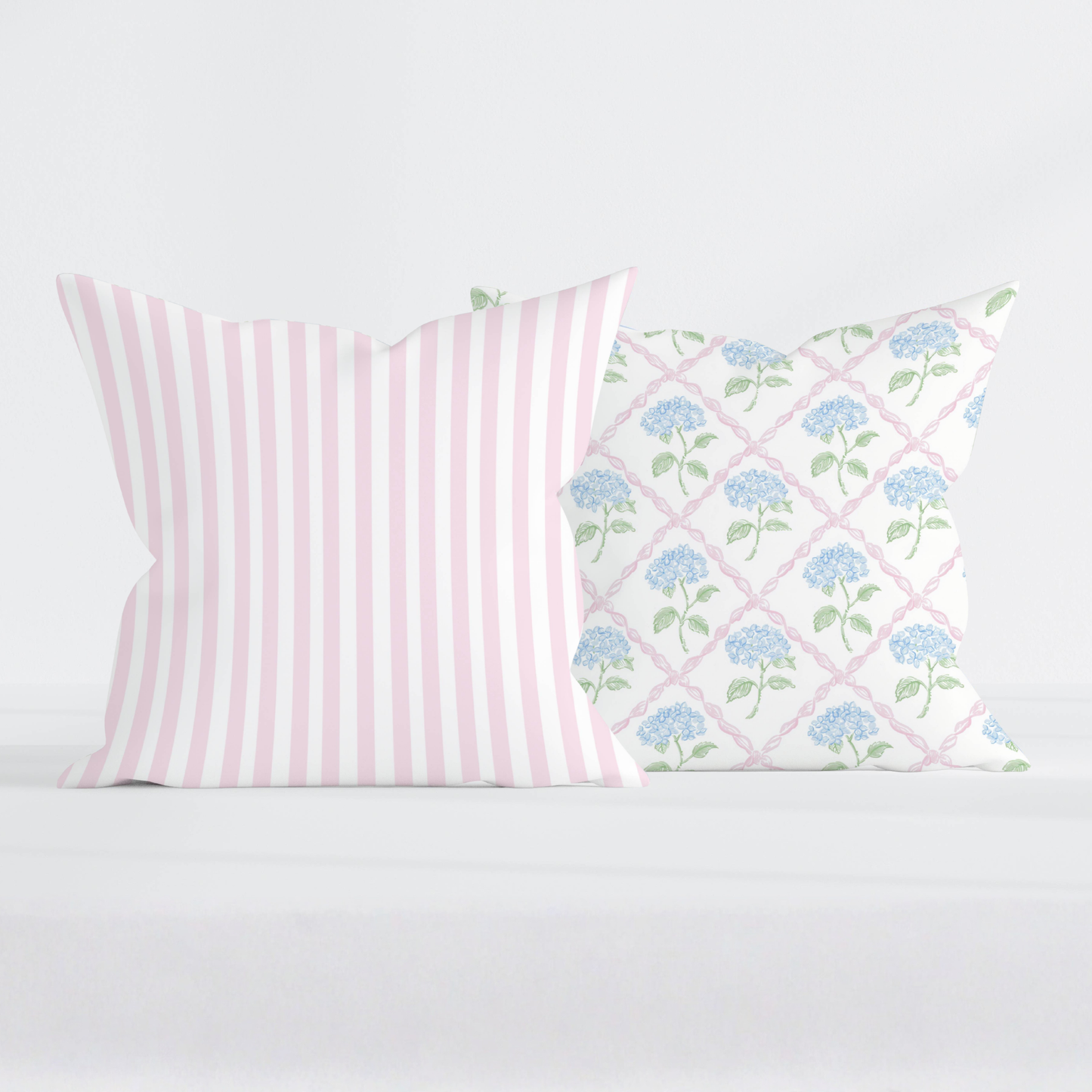 Pink Striped Pillow Cover