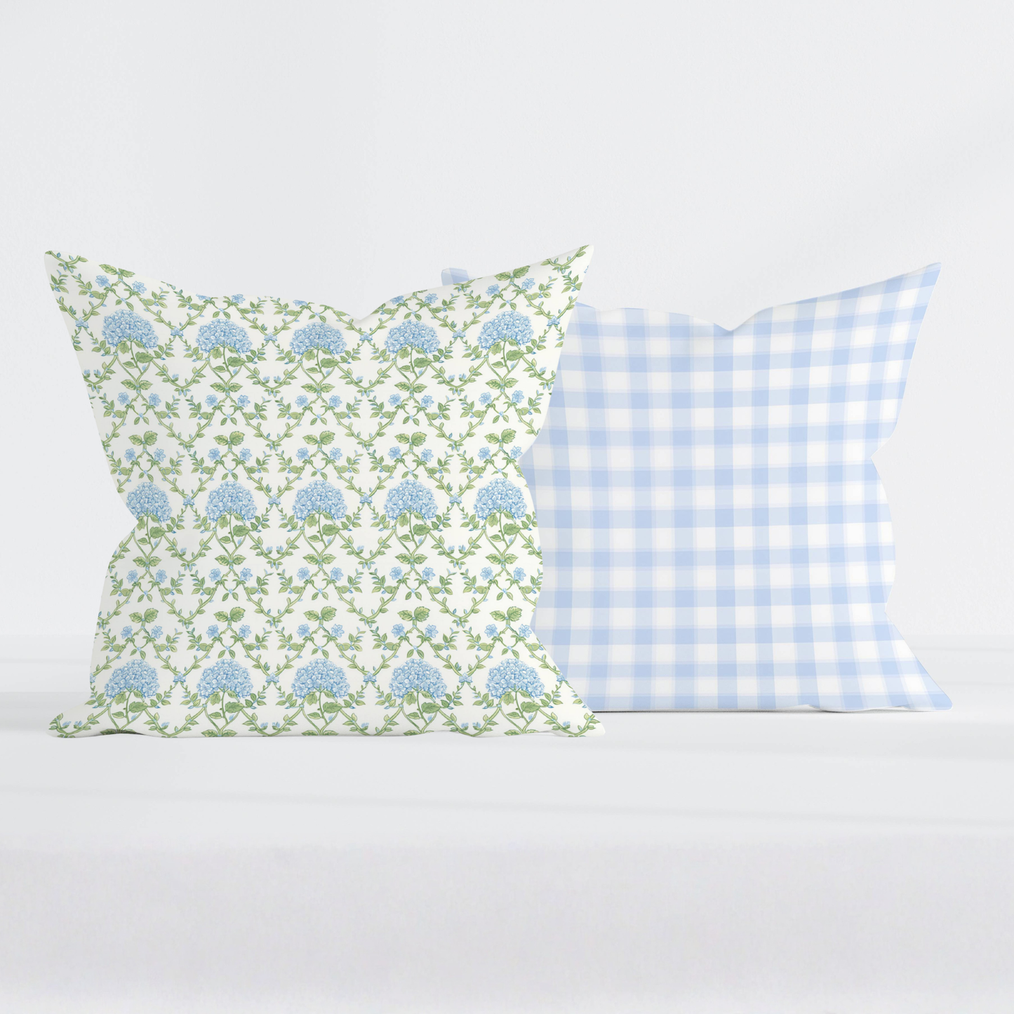 Blue Gingham Pillow Cover