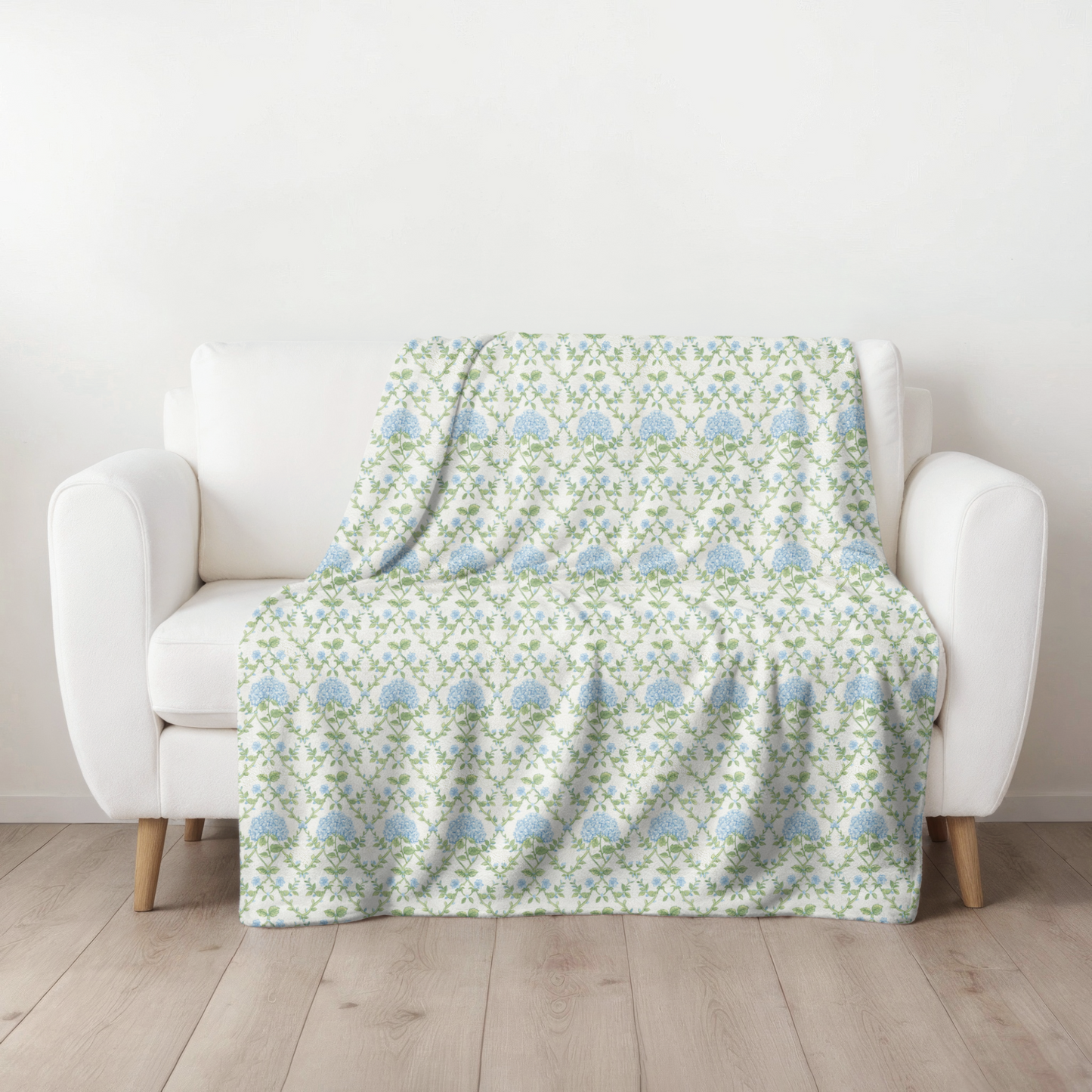 Blue Hydrangea Vine Blanket