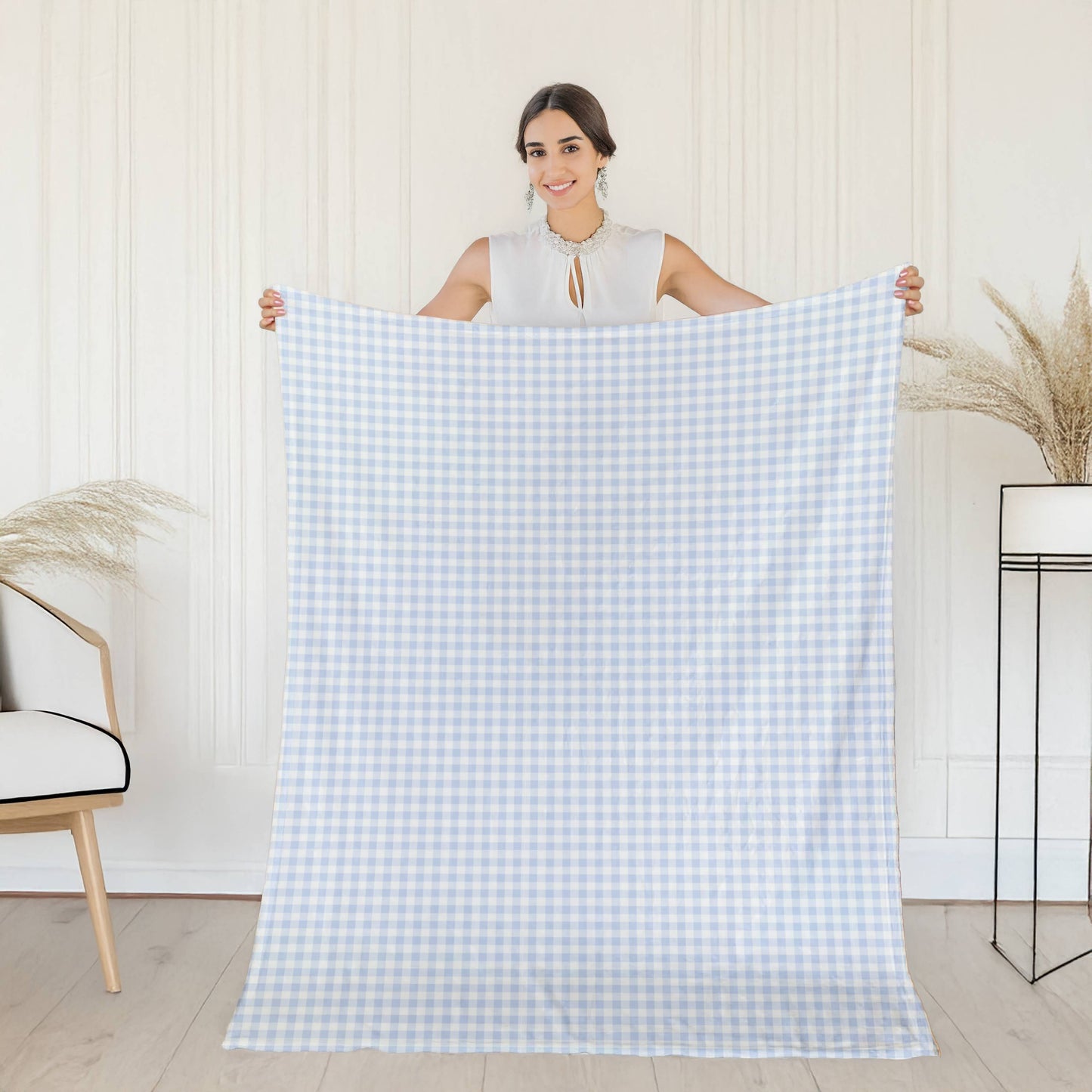 Blue Gingham Blanket