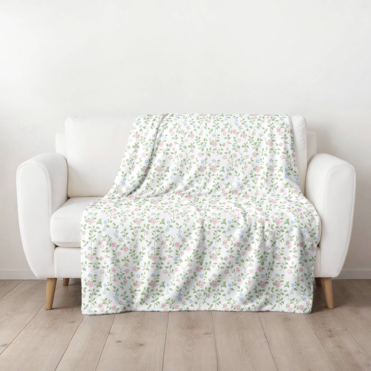 English Rose Floral Blanket