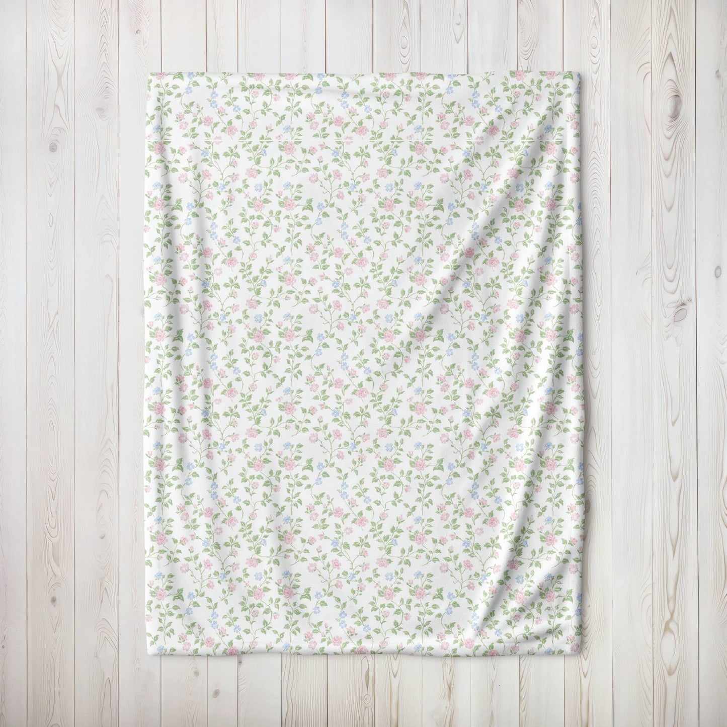 English Rose Floral Blanket