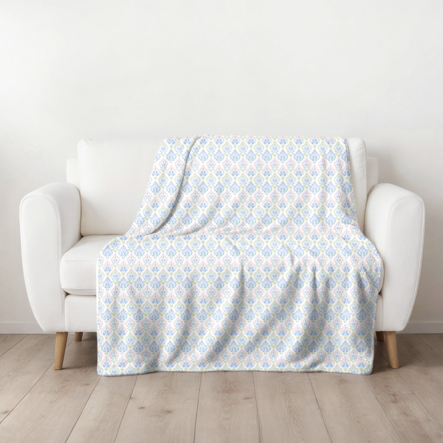Pastel Damask Blanket