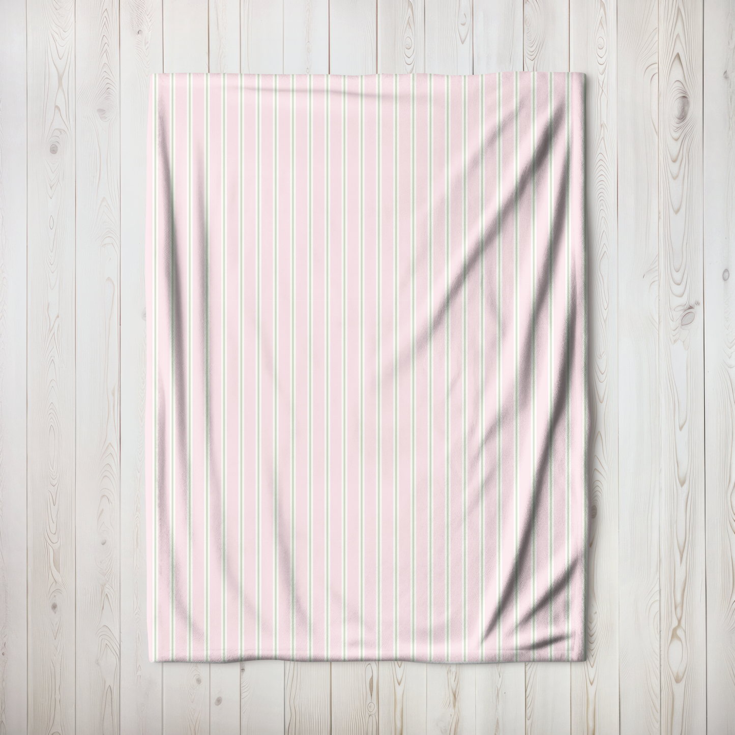 Pink &Sage Stripe Blanket