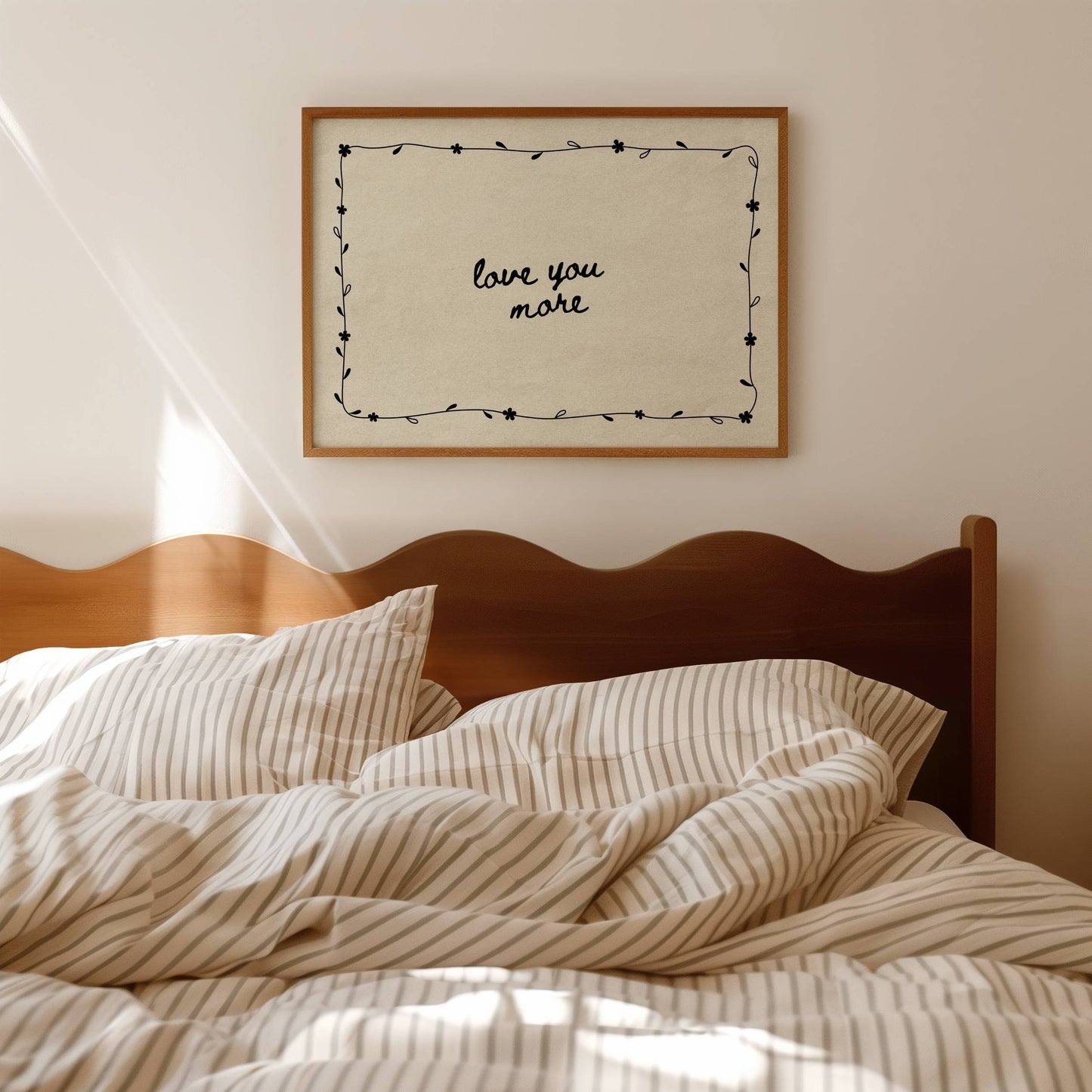 Love You More Quote Wall Art Print