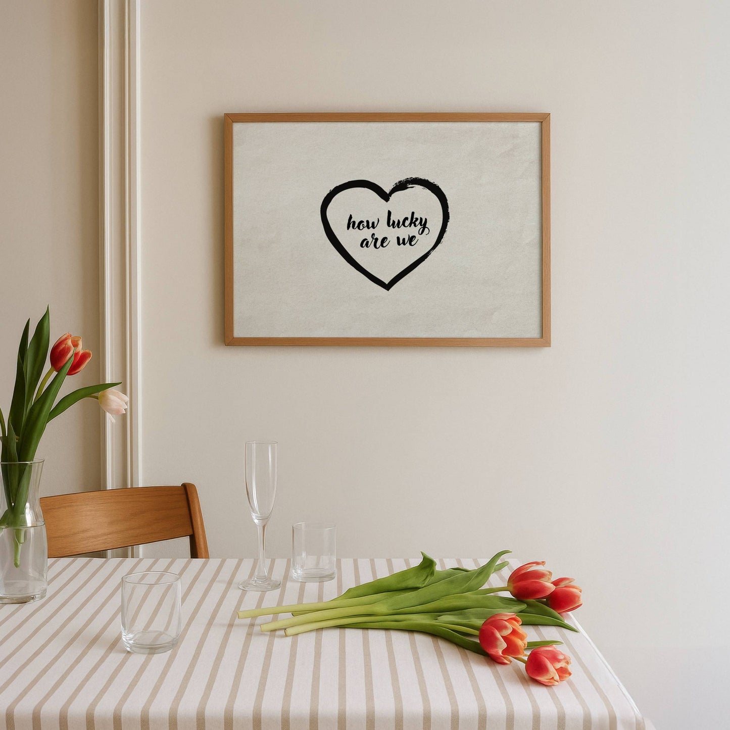 How Lucky Are We Quote Wall Art Print