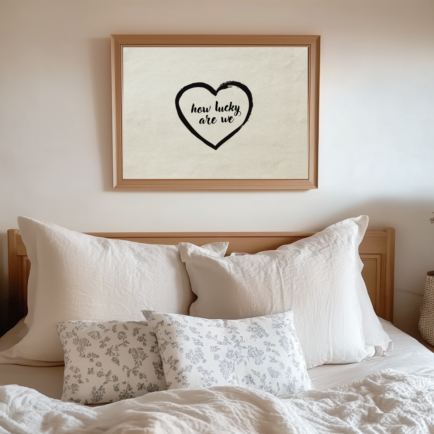 How Lucky Are We Quote Wall Art Print