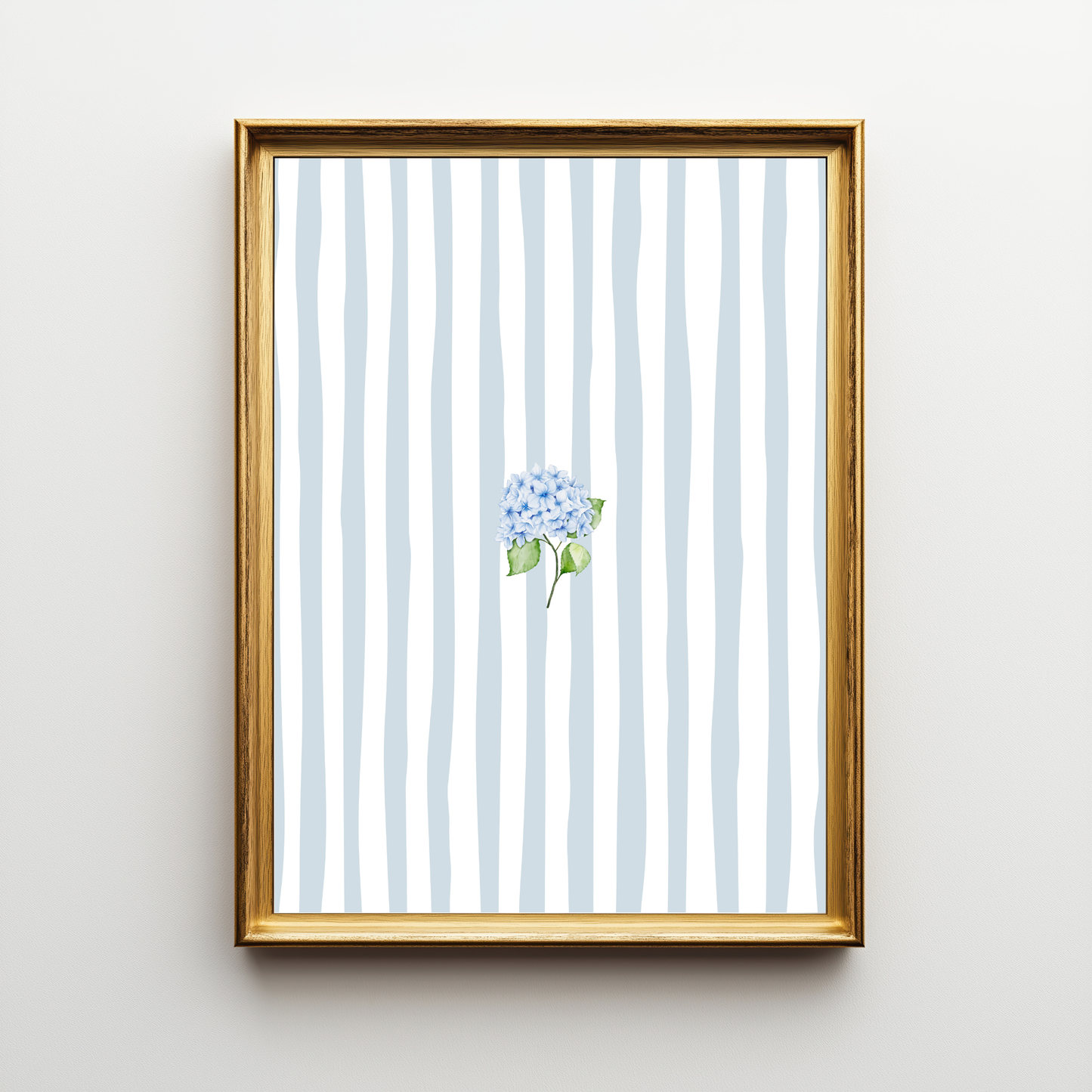 Blue Stripe Hydrangea Wall Art