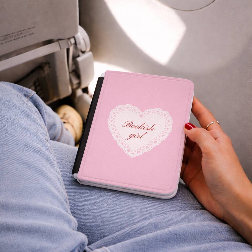 Pink Lace Heart Kindle Case