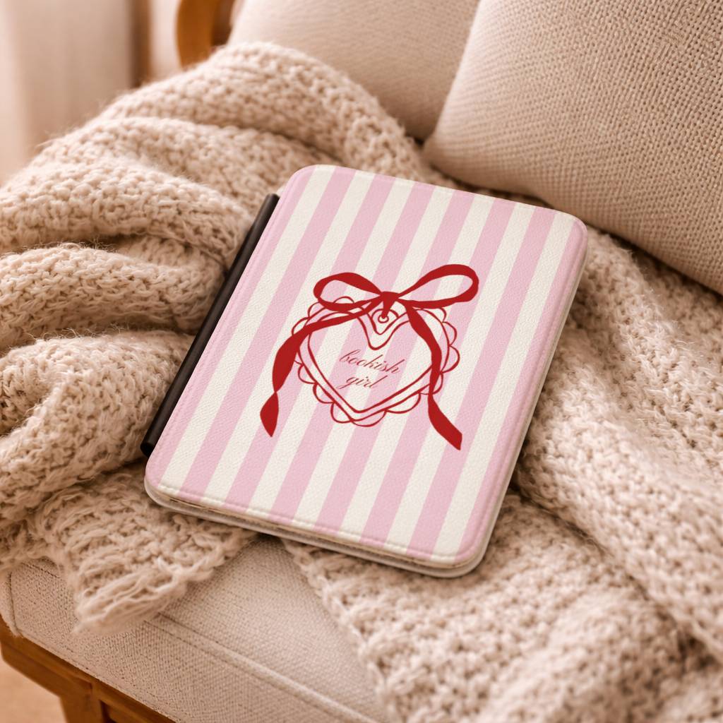 Pink Bookish Girl Kindle Case