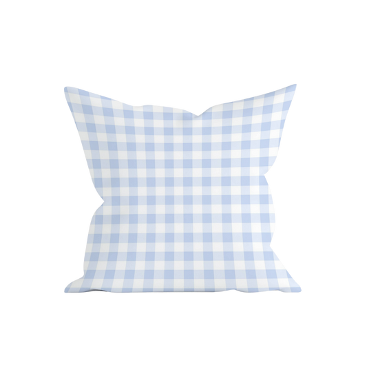 Blue Gingham Pillow Cover