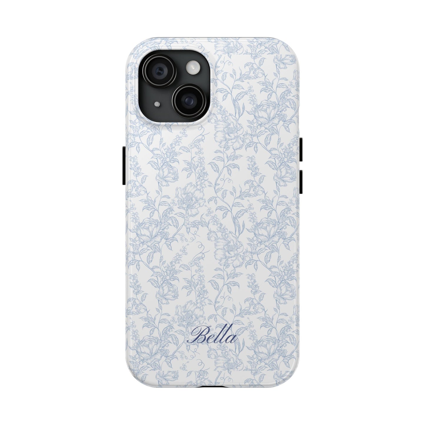 Personalized Blue Floral Phone Case