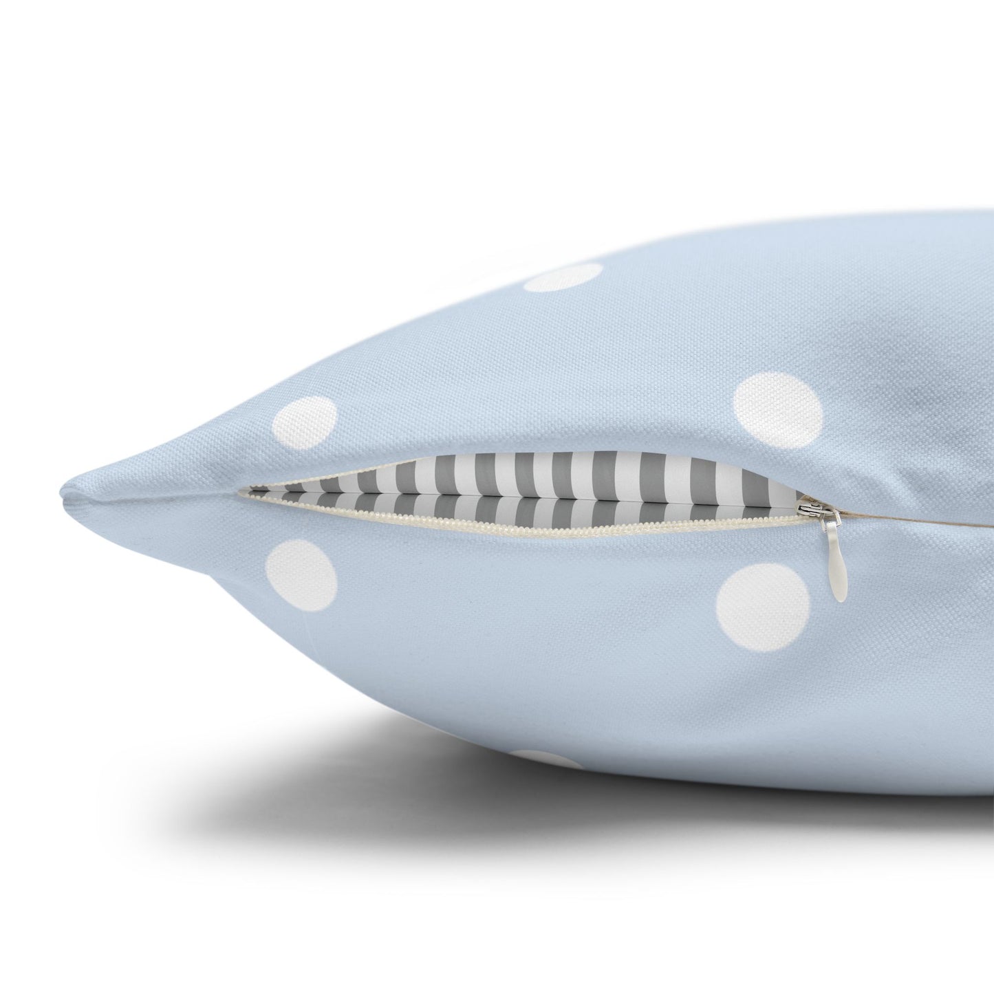 Soft Blue Polka Dot Pillow Cover