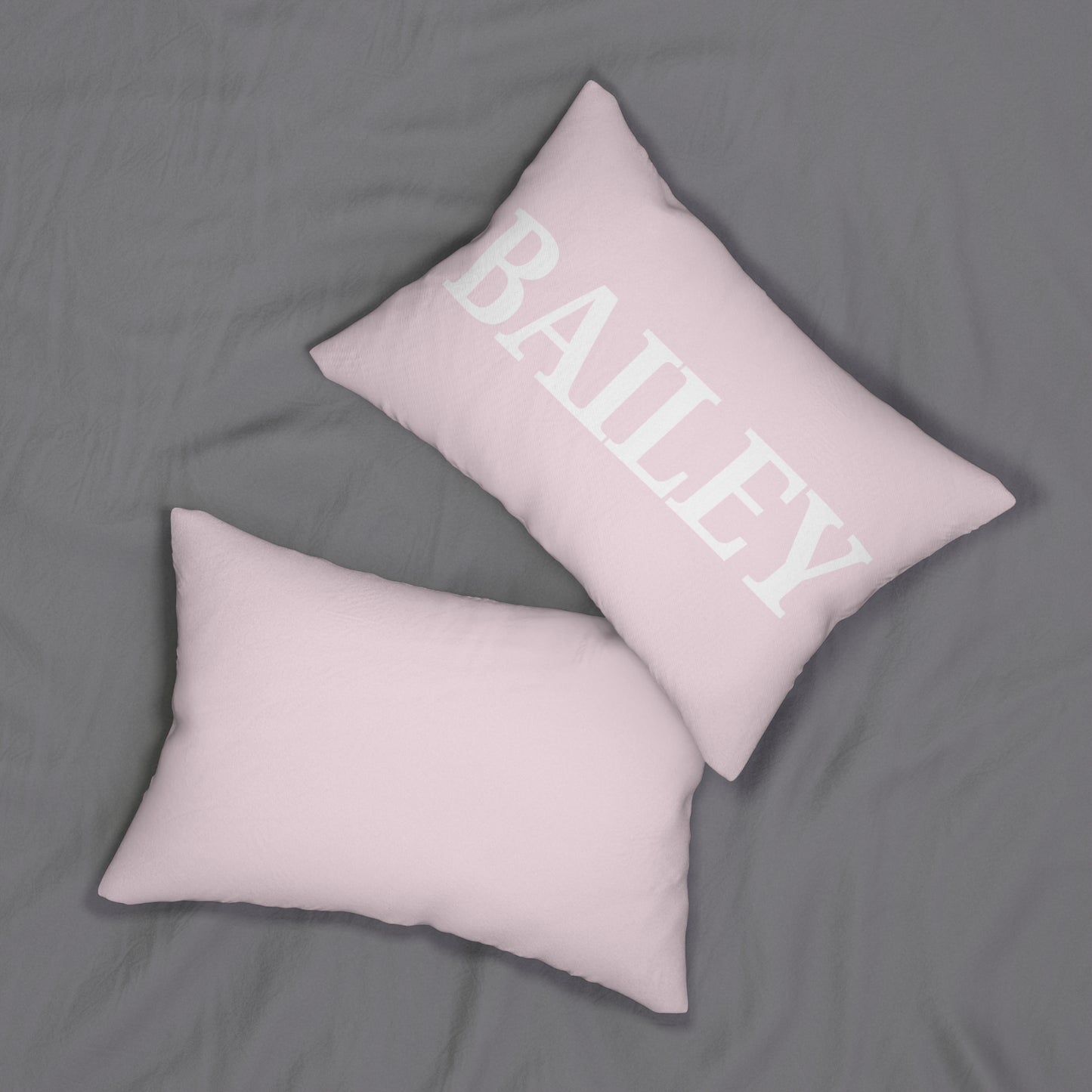 Personalized Pink Lumbar Pillow